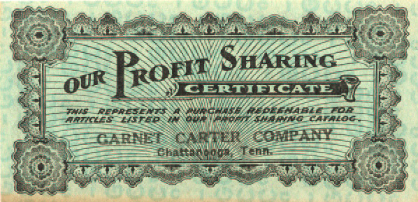 Garnet Carter Co Certificate 25 cent